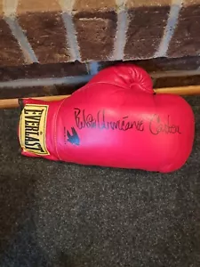 RUBIN HURRICANE CARTER SIGNED EVERLAST GLOVE BOXING AUTOGRAPHED IN PERSON - Picture 1 of 1