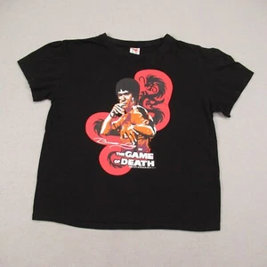 Vintage Bruce Lee Shirt Kids Youth Large Black The Game Of Death Graphic Tee Boy - Picture 1 of 11
