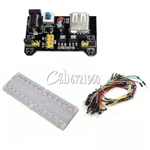 MB102 830 Point Solderless PCB Breadboard+65pcs Jump Cable Wires+Power Supply HO - Picture 1 of 6