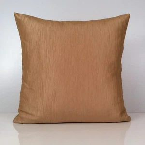 Goldish Tan Throw Pillow Cover, Decorative Pillow Cover - Textured Pillowcase - Picture 1 of 2