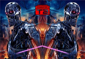 Williams TERMINATOR 2 Pinball Machine Alternate Translite AWESOME REPLACEMENT #6 - Picture 1 of 1