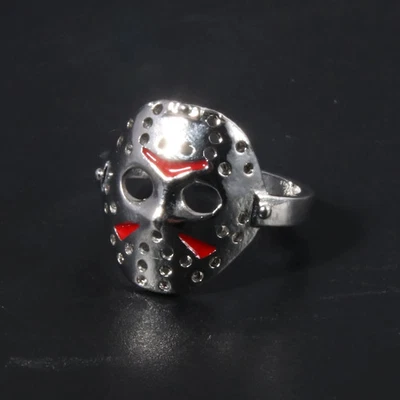 New Fashion Punk Ring Jason Halloween Costume Accessories Steel Hockey Mask - Image 1 of 4