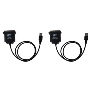 2X  Parallel Port DB36 LPT Printer USB Express Card Converter Adapter Black G3N6 - Picture 1 of 6
