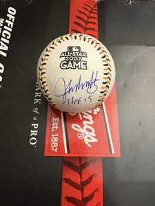 JOHN SMOLTZ HANDSIGNIERT 2007 ALL STAR BASEBALL MIT HOF AUFSCHRIFT 🔥 - Bild 1 von 12