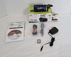 JVC GZ-E10 HD Everio Blue Video Camera HDMI Full HD 1920 X 1080 40X Zoom SD Card - Picture 1 of 22