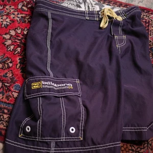 BILLABONG VTG Y2K 90s Supreme BOARD SHORTS SWIM SURF TRUNKS BLUe MENS Size 32 - Picture 1 of 16