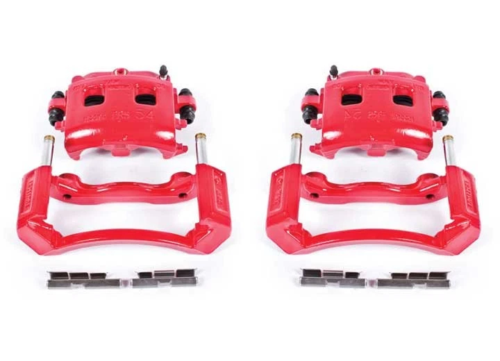 PowerStop for 02-05 Dodge Ram 1500 Front Red Calipers w/Brackets - Pair - Image 1 of 4