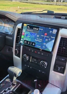 10.1 英寸 CarPlay Android 14 4+32G 收音机 GPS 立体声调频 适用于 09-12 RAM 1500 2500 3500 — 第 1/4 张图片