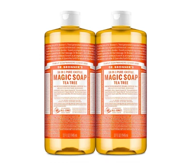 Dr. Bronner's Pure Castile Magic Soap Tea Tree 32 oz x 4-pack  (total 128 oz) - Image 1 of 4