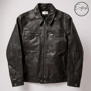 Chaqueta Fenwick de cuero Reiss para hombre XL negra - Imagen 1 de 11