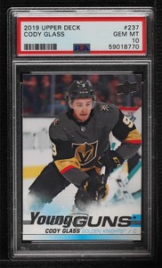 2019-20 Upper Deck Young Guns Cody Glass #237 PSA 10 GEM MT Rookie RC