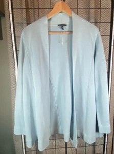 Eileen Fisher CAPRI Silk/Organic Cotton Interlock Shaped Jacket Sz 1x - Foto 1 di 3