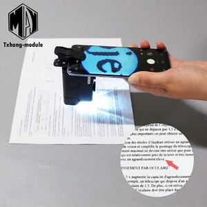 Tragbares 60/100X Mikroskop Juwel Vergrößerungslupe LED Telefon Klemme A2TM - Bild 1 von 15