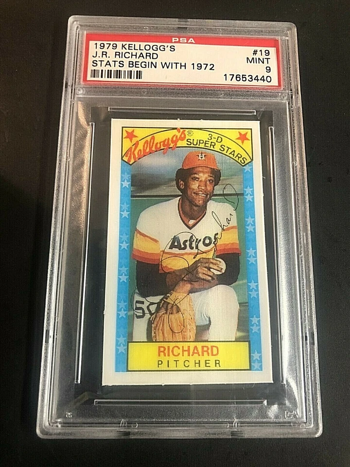J.R. Richard 1979 Kellogg's Stats Begin With 1972 #19 PSA 9 MINT Astros POP 5 - Image 1 of 2