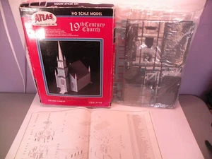 ATLAS #708 19TH CENTURY CHURCH HO SCALE Open Box Sealed Parts Bag - Picture 1 of 6