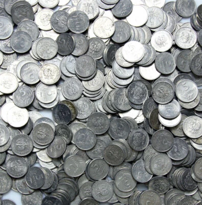 Poland - Set of 100 Coins - 5 Groszy 1958-1972 - Aluminium - Bundle LOT - Image 1 of 4