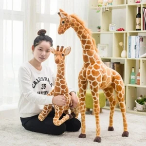 Large Realistic Giraffe Plush - Soft Stuffed Animal Doll, Cute Decor - Picture 1 of 7