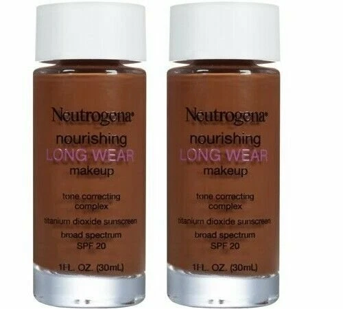2 Neutrogena Wear Liquid Makeup Foundation With Snscrn, 135 CHESTNUT 1oz Expired - Image 1 of 1