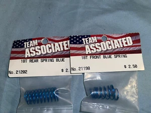 (2) Team Associated 21198 21202 RC18T 18T Front And REAR Blue Spring - Picture 1 of 2