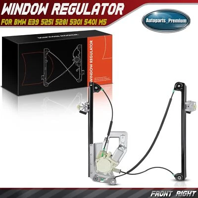 Front Right Passenger Window Regulator w/ Motor for BMW 525i 528i 530i 540i M5 - Image 1 of 4