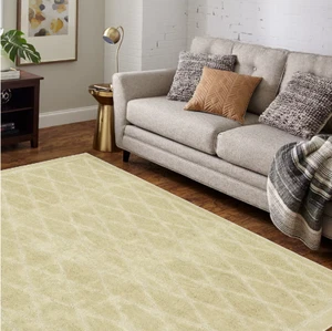 Mohawk Home Riviera Geometric Indoor Rectangular Area Rug 7x10 Feet, Cream - Picture 1 of 3