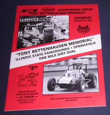 1994 Illinois State Fairgrounds USAC Silver Crown Program Jack Hewitt - Image 1 of 4