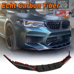 Spoiler in carbonio labbro spoiler anteriore diffusore attacco anteriore per BMW SERIE 5 F90 M5 2018-20 - Foto 1 di 12
