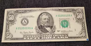1977 50 Dollar Bill GREAT CONDITION! *A01350155A - Picture 1 of 2