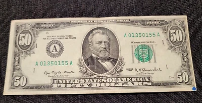 1977 50 Dollar Bill GREAT CONDITION! *A01350155A - Image 1 of 2