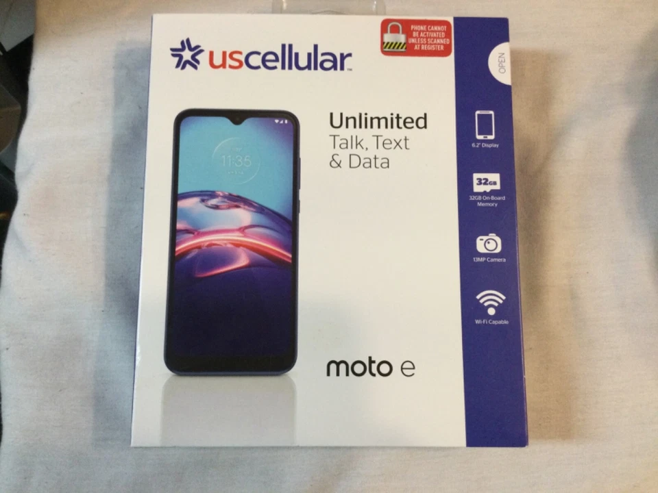 Motorola Moto E (2020, 7th Gen) 32GB, 6.2", Midnight Blue 2 GB Ram 18Ghz Octa-co - Image 1 of 4