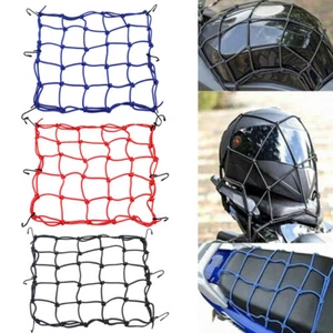 Bike Carrier Cargo Net 16" *16" Motorcycle 6 Hook Web Mesh Luggage Helmet Holder - Picture 1 of 17