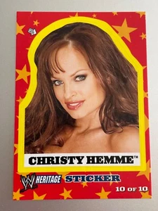 Tarjeta de lucha a radiocontrol de novato Christy Hemme 2005 Topps Heritage WWE Stickers - Imagen 1 de 2