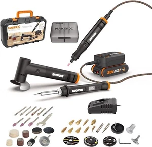 Worx MakerX Kombi-Set WX991 20V Drehwerkzeug/Holz- und Metallbastler/Winkelschle - Bild 1 von 1