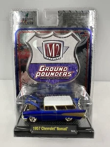 Rare M2 Machines Ground Pounders 1957 Chevrolet Nomad Chase Blue 1/500 - Picture 1 of 3