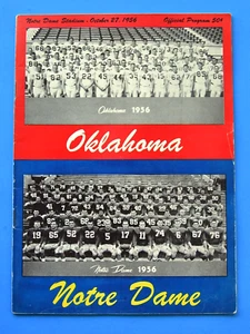 1956 Oklahoma vs Notre Dame Football Program. Bronko Nagurski. Paul Horning. - Picture 1 of 9