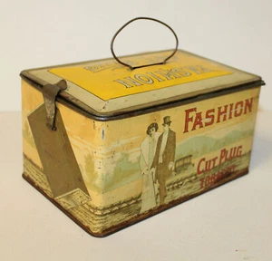 Antique Fashion Cut Plug Tobacco Advertising Tin - Picture 1 of 7