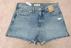 Madewell Shorts Damen 29 Relaxed Light Wash Denim Raw Hem NEU - Bild 1 von 14