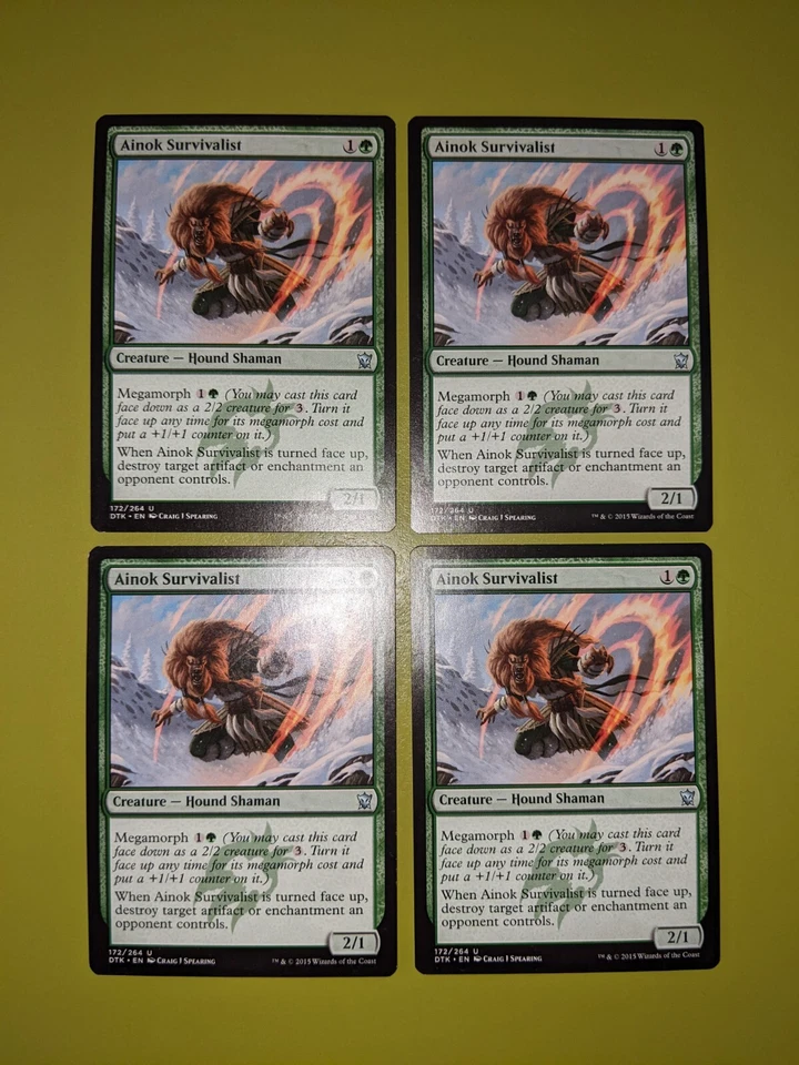 Ainok Survivalist x4 Dragons of Tarkir 4x Playset Magic the Gathering MTG - Image 1 of 1