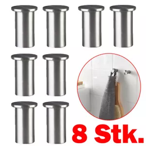 8x Edelstahl Kleiderhaken Handtuch Haken Garderobenhaken Aufhänger Küchenhaken - Bild 1 von 5