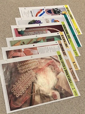 Annie's International Plastic Canvas Club Patterns 1991 Lot of 23 Inserts - Image 1 of 4