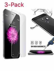 3-Pack For iPhone 5 5S 6 6s 7 8 Plus X Xs Max XR Tempered GLASS Screen Protector