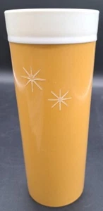 Vintage GITS Hi Kool Tumblers Glasses Starburst Atomic Harvest Gold 7" Tall EUC - Picture 1 of 5