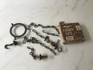 Old Mayfair - Shabby Metal Chains From A Light Shade - Picture 1 of 3
