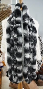 Extra Thick Extra Soft Extra Long & Total Lux - A Beautiful Rex Rabbit Fur Scarf - Picture 1 of 9