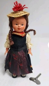  Vintage German Celluloid MechanicaWind Up Dancing Doll Key & Working Vintage  - Picture 1 of 4