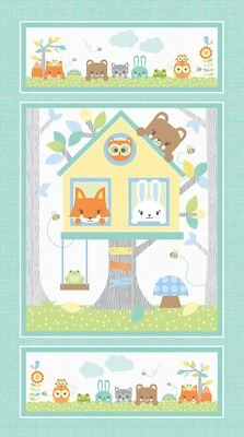 Playhouse Pals Panel - Multi Kanvas From Benartex 23 x 44 - Image 1 of 3