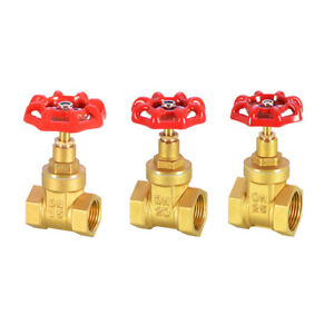 Brass Gate Valve With Red Handle BSP1/2" 3/4" 1" 11/4" 11/2"-21/2" Female Thread