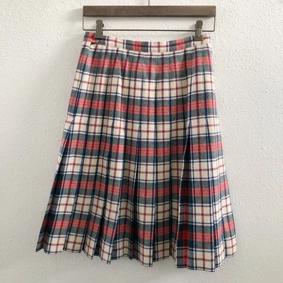 Falda plisada de lana tartán Macduff vintage de Pendleton talla 10 Foto 1 de 4