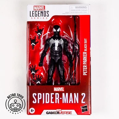 Symbiote Peter Parker Black Suit Spider-Man 2 Marvel Legends Series GamerVerse