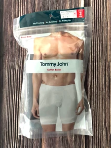 Tommy John Herren Cotton Basics 2er Pack schwarz weiß Boxershorts 9" Schrittlänge Größe XL - Bild 1 von 6